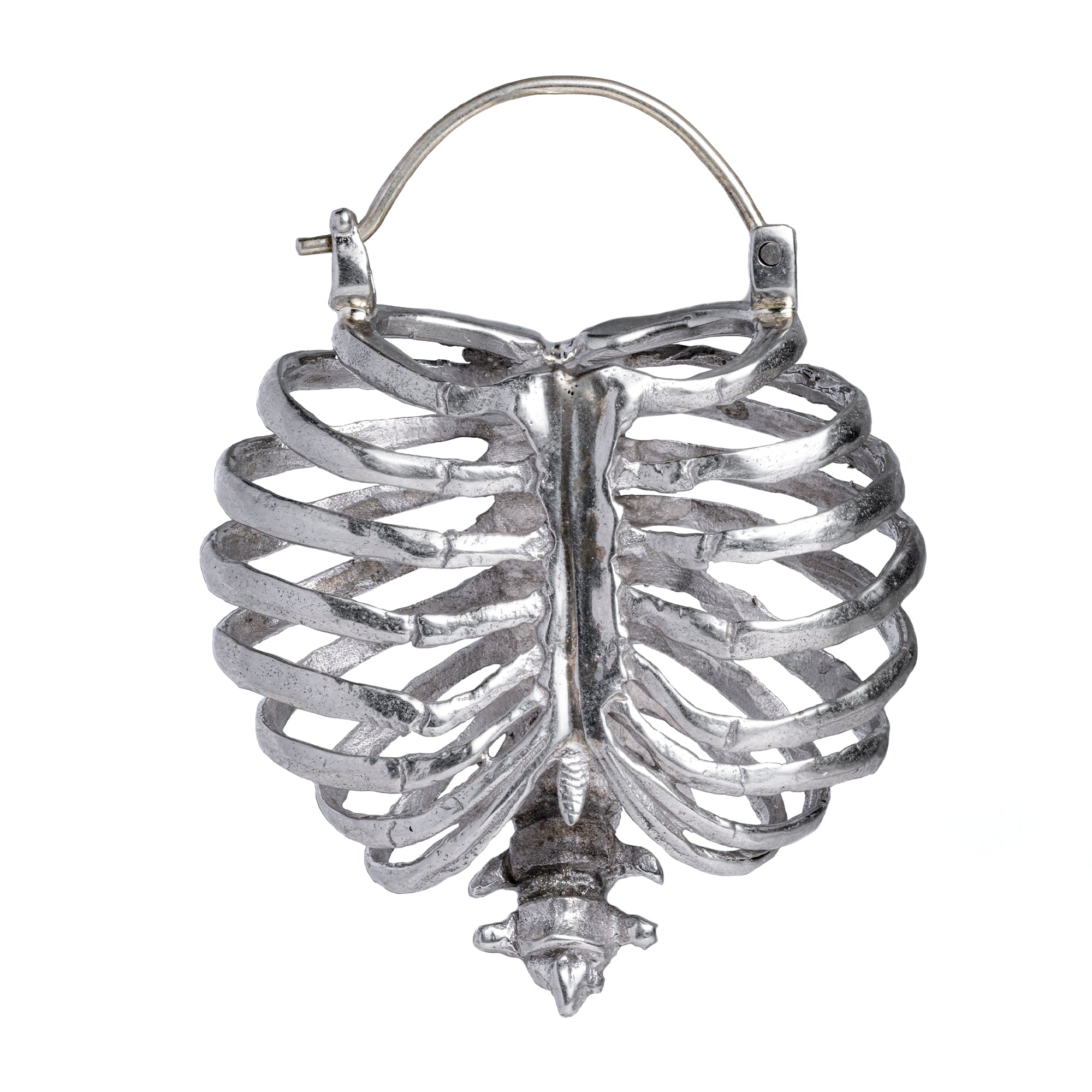 Silver Ribcage Earring Hangers (Pair)