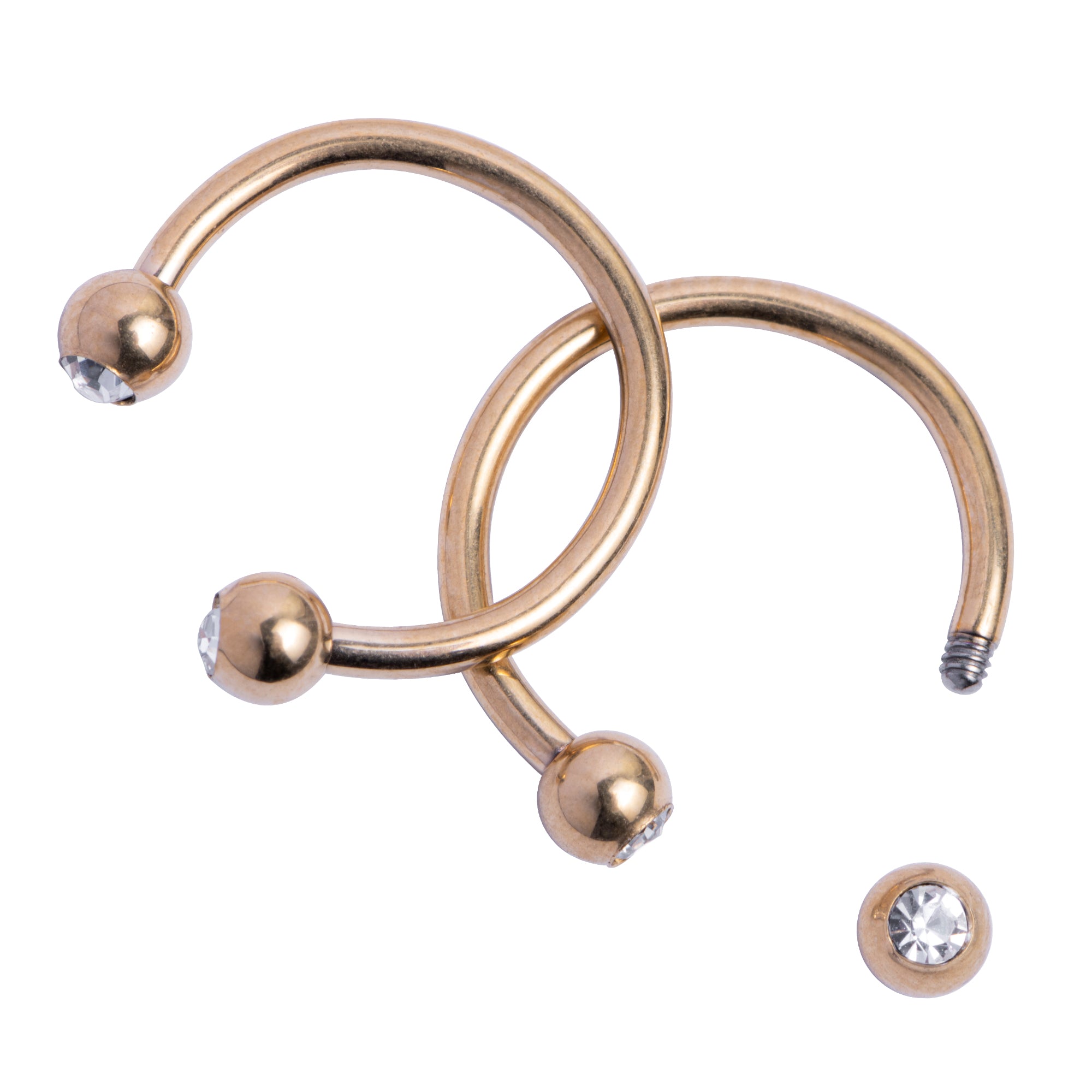 Gold on sale circular barbell