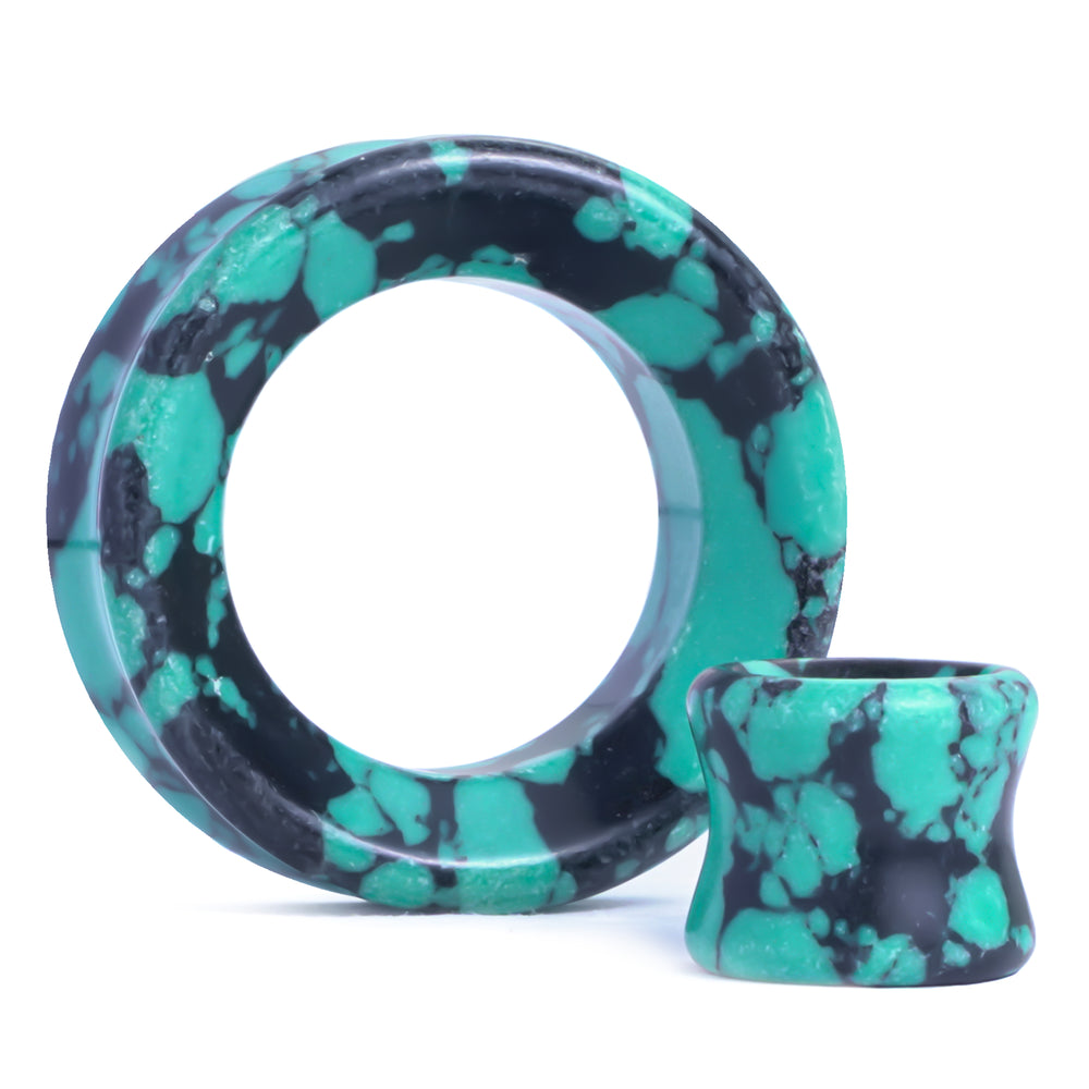 Black & Teal Turquoise Tunnel / Plug / Gauge – Custom Plugs