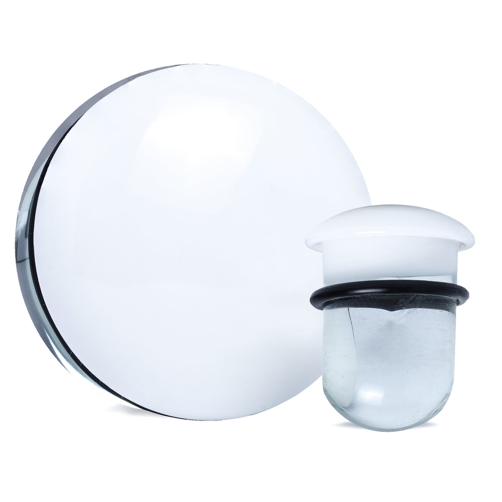 Clear & White Single Flare Glass Plug / Gauge – Custom Plugs