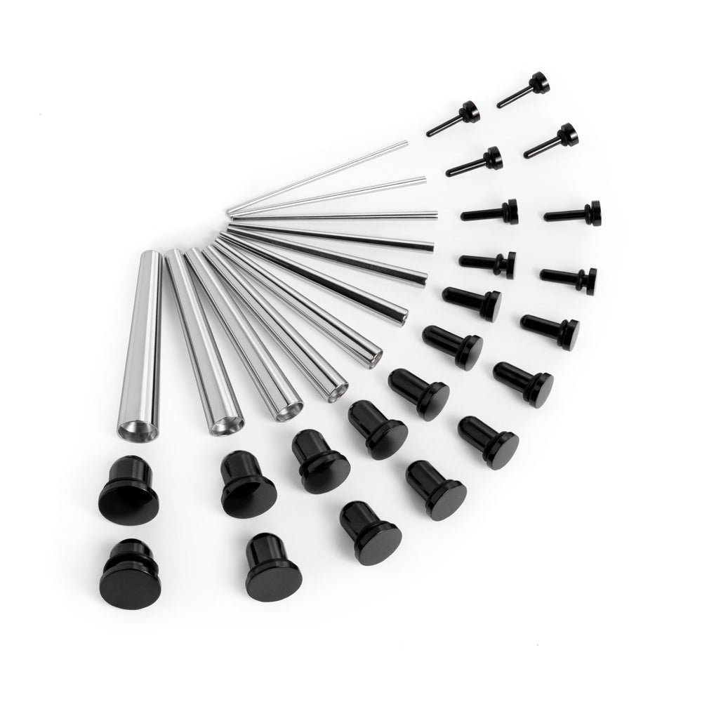 14G - 0G) Stainless Steel 8 Piece Stretching Kit