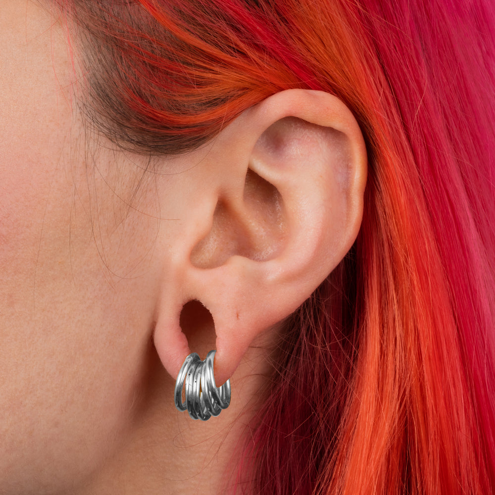 Earring stack for store stretched ears